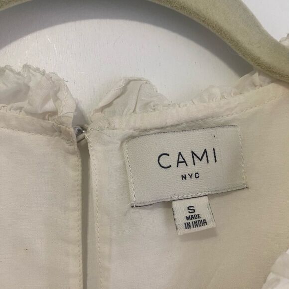 Cami NYC Georgina Blouson Flutter Long Sleeve Top Women's Ceramic Size - Picture 2 of 5